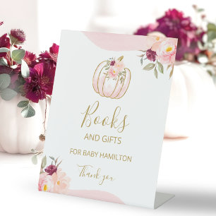 Signe De Table Pancarte de livres et cadeaux pour Baby Shower Fil