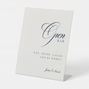 Signe De Table Pancarte de mariage classique pour boissons à bar