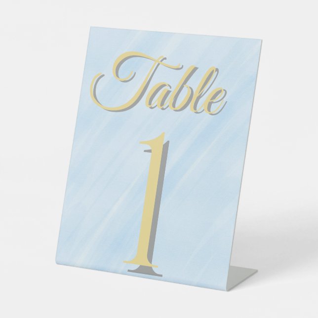 Signe De Table Pancarte de numéro de table de mariage  (Recto)