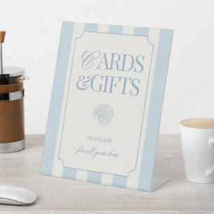 Signe De Table Pancarte de piédestal pour cartes et cadeaux de ba