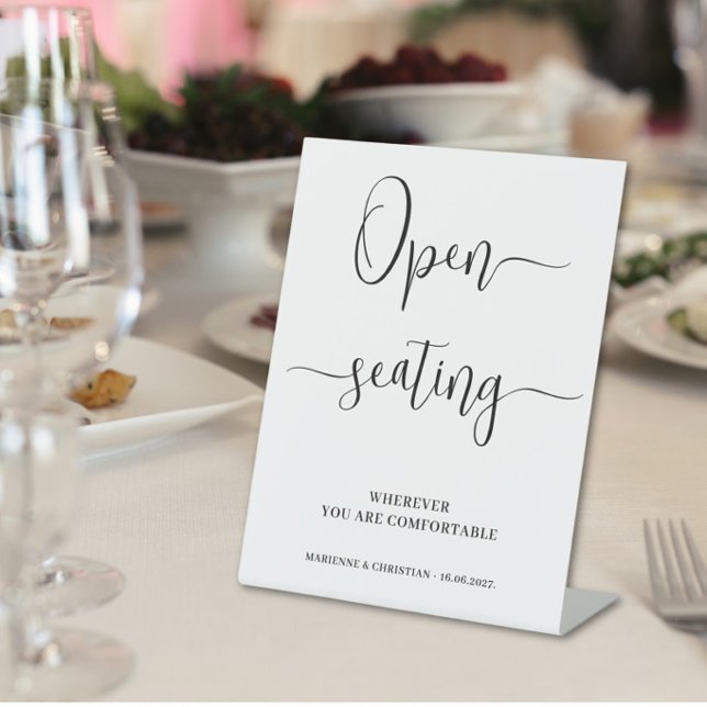 Signe De Table Pancarte de podium de mariage avec placement libre (Créateur téléchargé)