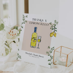 Signe De Table Pancarte de Remerciement Limoncello pour une Fête