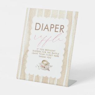 Signe De Table Pancarte de table pour Baby Shower Fille Tirage au