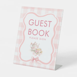 Signe De Table Pancarte de table pour Baby Shower "Livre d'or" su