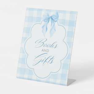 Signe De Table Pancarte de table pour bébé avec un nœud bleu pour