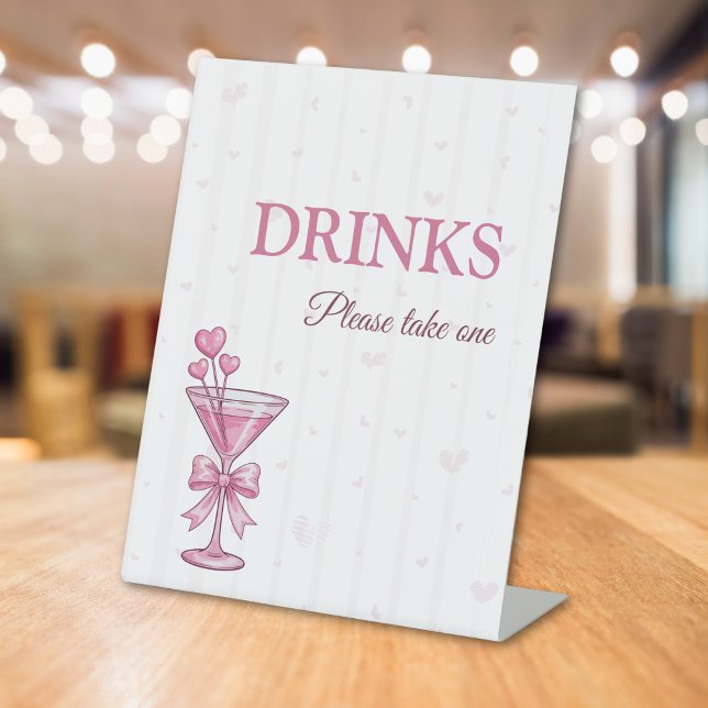 Signe De Table Pancarte de table pour boissons Pink Martini Un to (Créateur téléchargé)