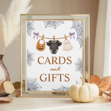 Pancarte de table pour cartes et cadeaux Halloween