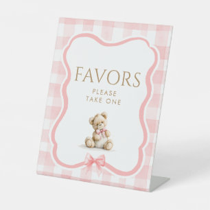Signe De Table Pancarte de table pour Favors Ourson Mignon Baby S
