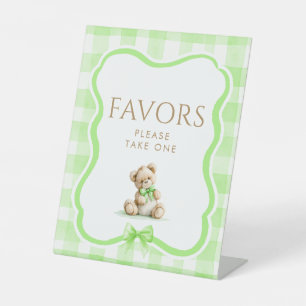 Signe De Table Pancarte de table pour Favors Ourson Mignon pour B