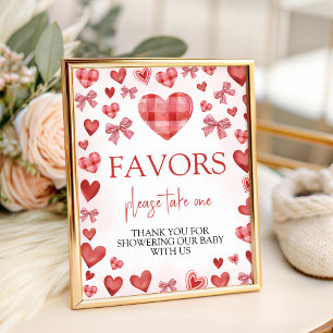 Signe De Table Pancarte de table pour les faveurs de baby shower