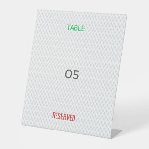 Signe De Table Pancarte de table   Réservé   Sur mesure   Événeme