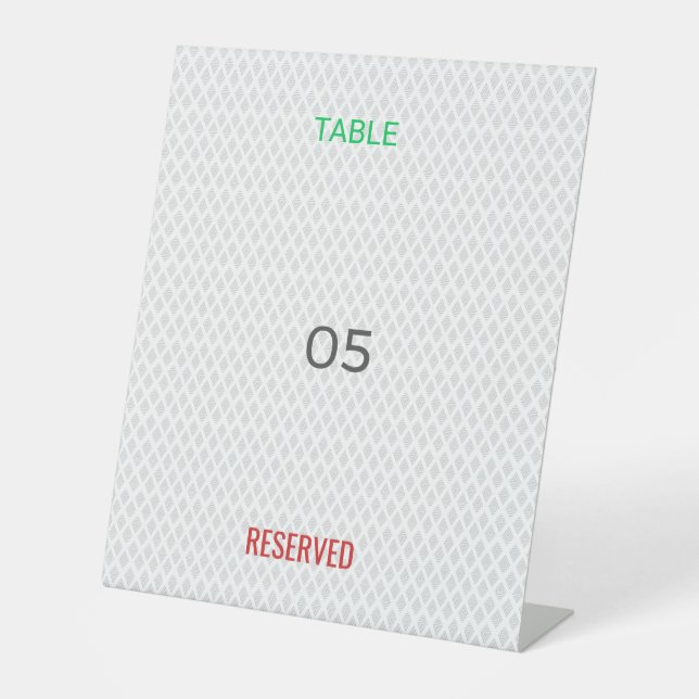 Signe De Table Pancarte de table | Réservé | Sur mesure | Événeme (Recto)