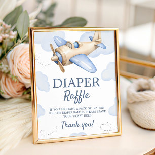 Signe De Table Pancarte de tirage au sort de couche pour aviateur