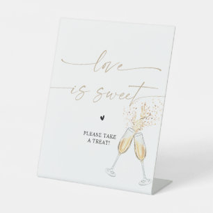 Signe De Table Pancarte Minimaliste Love Is Sweet pour Enterremen
