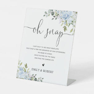 Signe De Table Pancarte "Oh Snap" pour une Baby Shower sur le thè