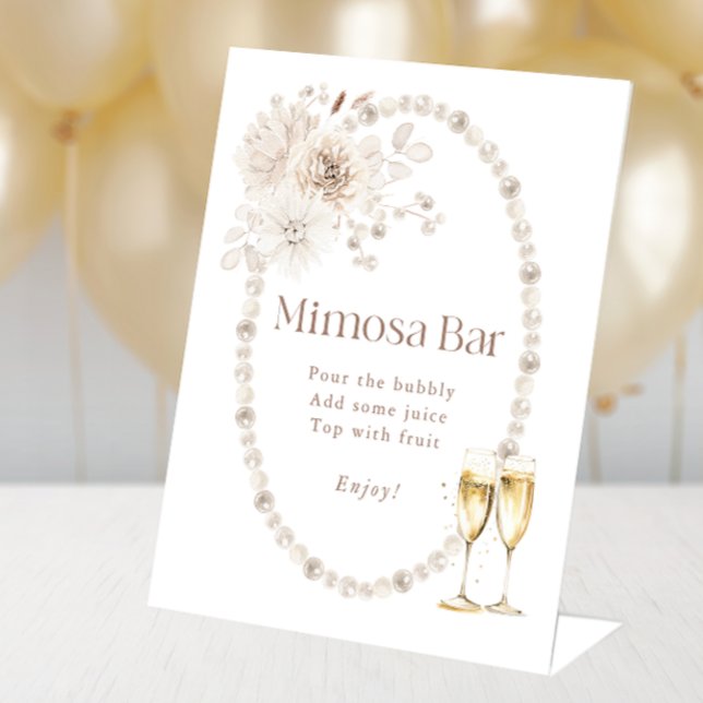 Signe De Table Pancarte pour un bar de Mimosa pour une fête de do (Bridal Shower Mimosa Bar Sign
)