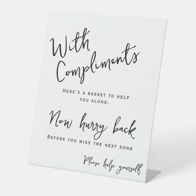 Signe De Table Panier de salle de bain mariage vous aider minimal (Recto)