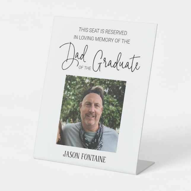 Signe De Table Papa de la Mémorial aux Diplômés (Recto)