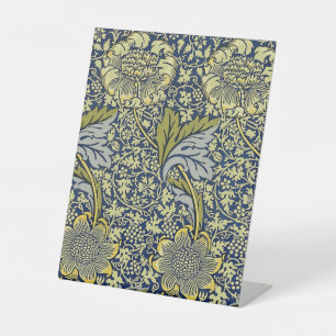 Signe De Table Papier Peint Floral William Morris Kennet Bleu Or