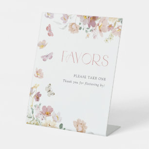 Signe De Table Papillons rose florale favorise la Fête des mariée