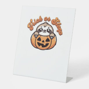 Signe De Table Paresseux d'Halloween Farce ou Sommeil Mignon Pare
