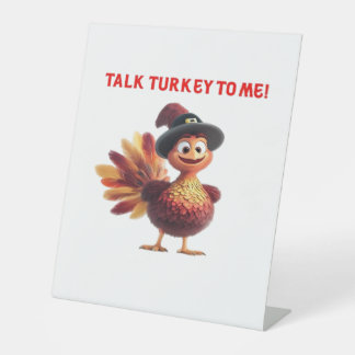 Signe De Table Parle dinde avec moi drôle de conception de Thanks