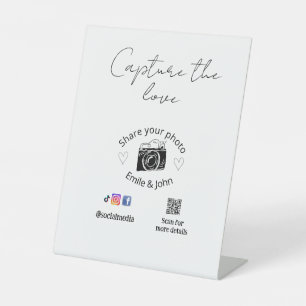 Signe De Table partagez l'amour mariage qr couple amour nom date