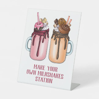 Signe De Table Parti des Milkshakes extrêmes