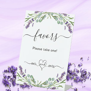 Signe De Table Parti favori lavande violette florale eucalyptus