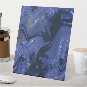 Signe De Table Parties scintillant bleue Galaxy Swirl Abstrait Mo
