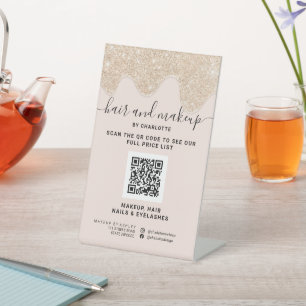 Signe De Table parties scintillant d'or filly goutte-à-goutte pou