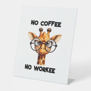 Signe De Table Pas de café pas de travail drôle dire Non Café