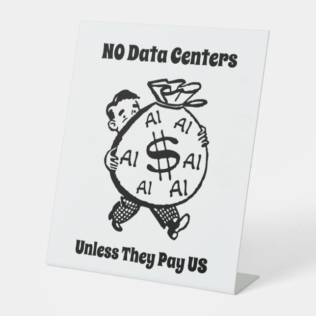 Signe De Table Pas de centres de données à moins qu'ils ne nous p (Recto)