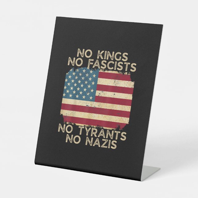 Signe De Table Pas de rois en Amérique Pas de fascistes Nous le p (Recto)
