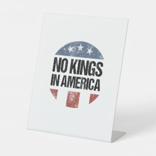 Signe De Table Pas de rois en Amérique Vintage Patriotique Pas de