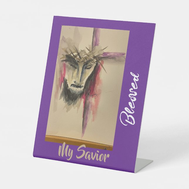 Signe De Table Passion of Christ Pedestal Sign (Recto)