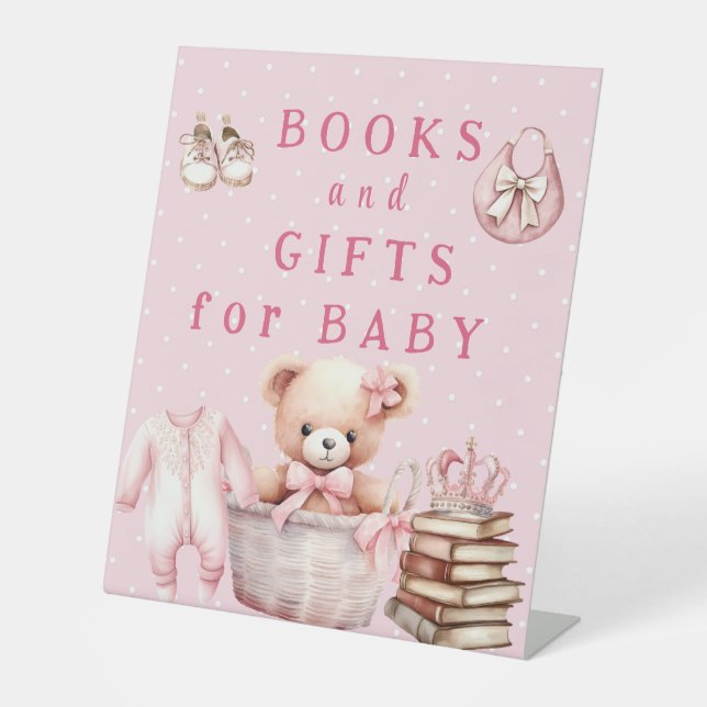 Signe De Table Pastel Pink Teddy - Books and Gifts for Baby   (Recto)