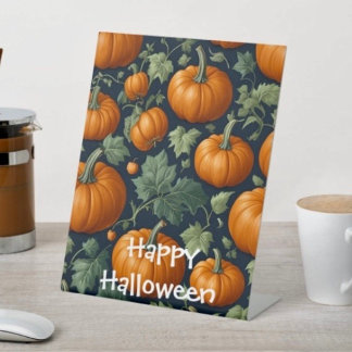 Signe De Table Patch de citrouilles feuillues