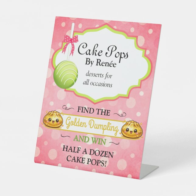 Signe De Table Pâtisserie sur mesure Cake Pops V2 (Recto)