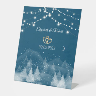 Signe De Table Paysage d'hiver Neige  Mariage