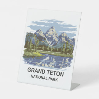 Signe De Table Paysage du parc national de Grand Teton