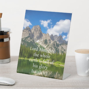 Signe De Table Paysage Toute La Terre Est Pleine De Sa Gloire