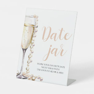 Signe De Table Pearl et Prosecco Date Nuit Idées Date Jar
