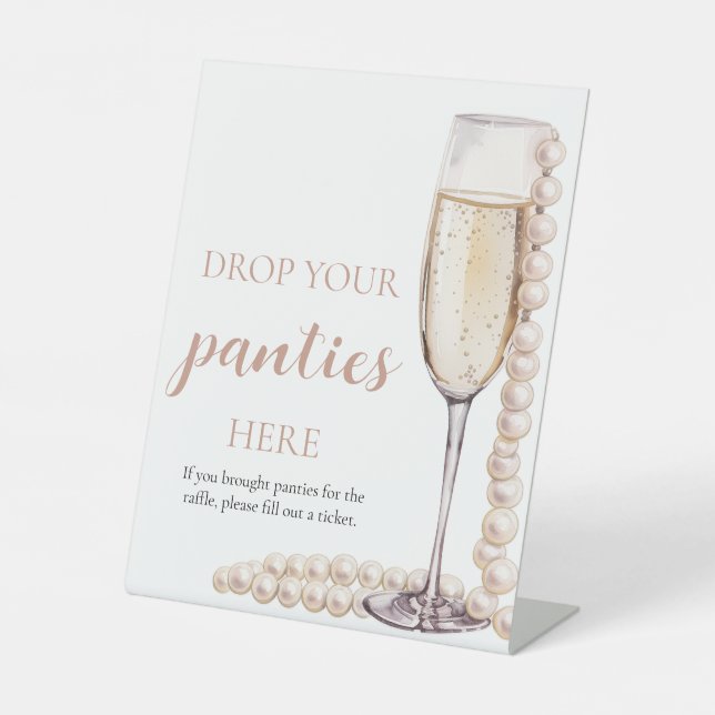 Signe De Table Pearls et Prosecco Jeter vos culottes (Recto)