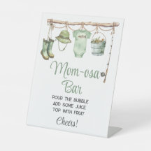 Pêcheur Mignon Vert Mosaïque de Maman Baby Shower
