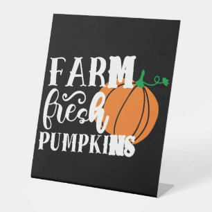 Signe De Table Pedestal Citrouille frais de ferme