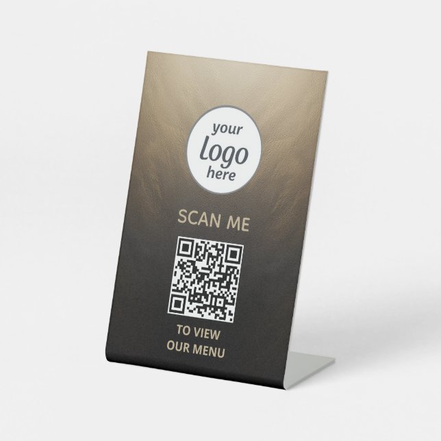 Signe De Table Pedestal Sign – Luxury Menu Display (Recto)