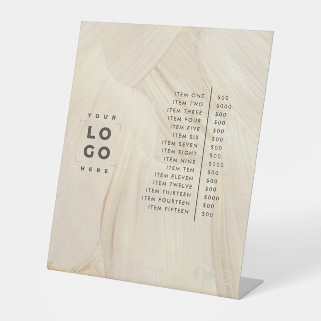 Signe De Table Peint Abstrait Naturel Élégant tarif (Recto)