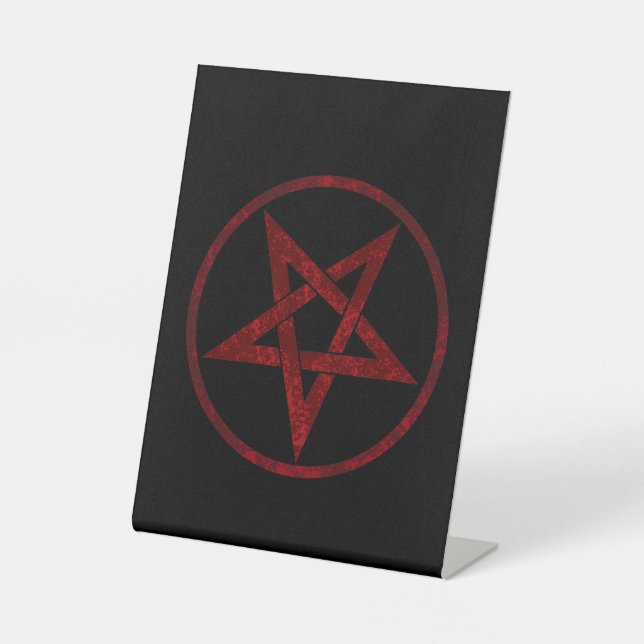 Signe De Table Pentagram Red Devil (Recto)