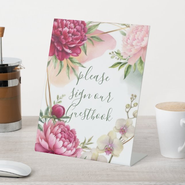 Signe De Table Peony & Orchid Garden Floral Glam Wedding  (In SItu)